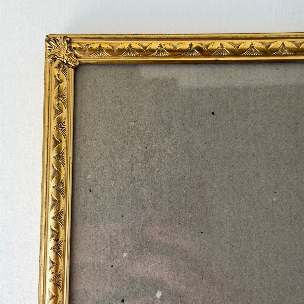 Vintage Gold Picture Frame 8x10 Brass Ornate Victorian French Old World Tabletop